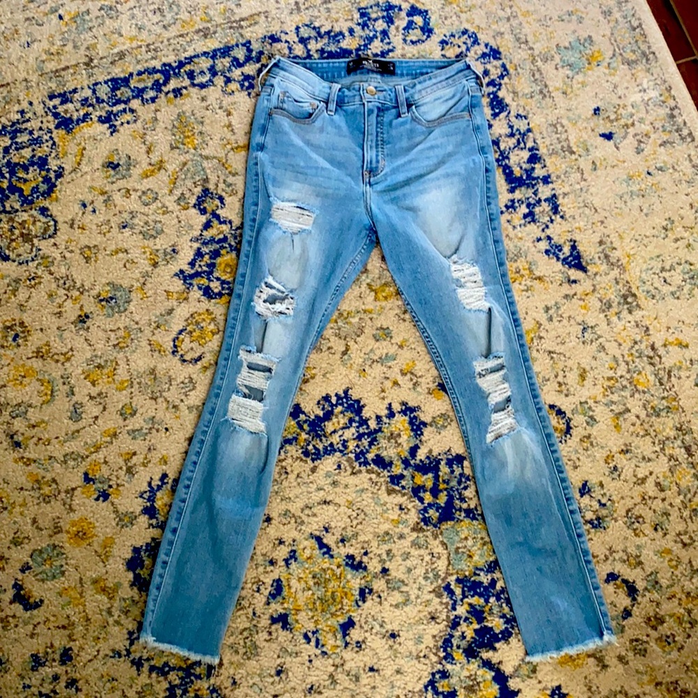 Hollister High-rise crop super skinny jeans